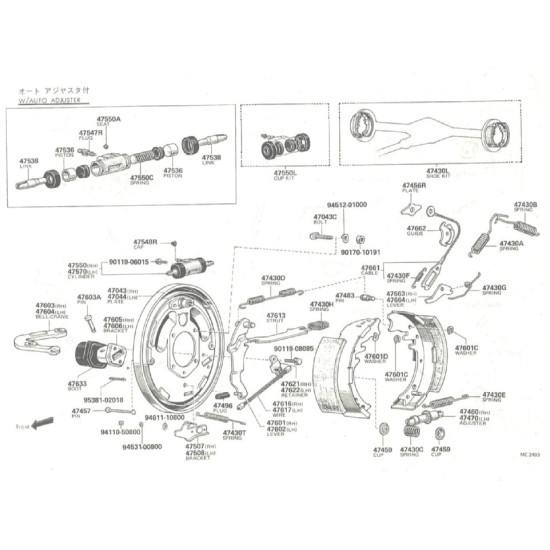 Brake Adjuster LN51-LN85, YN50-YN85 Hilux, Dyna Crown S60