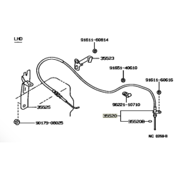 Accelerator Throttle Cable Crown MS135 LHD