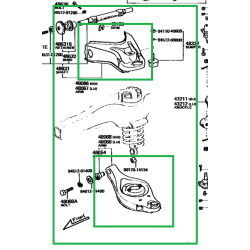 Complete set of refurbished wishbones Crown MS60-MS130