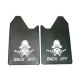 mudguard text "BACK OFF"