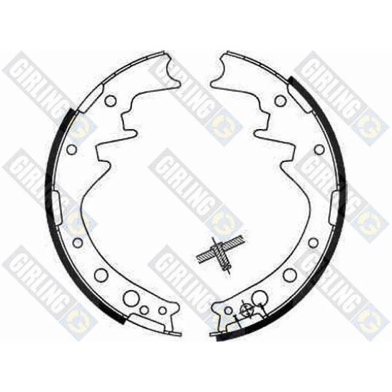Brake shoe kit Hilux RN30-50 HERO , rear, complete pair