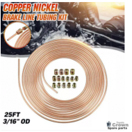 Copper Nickel Brake Line Tubing Kit 3/16 Inch OD