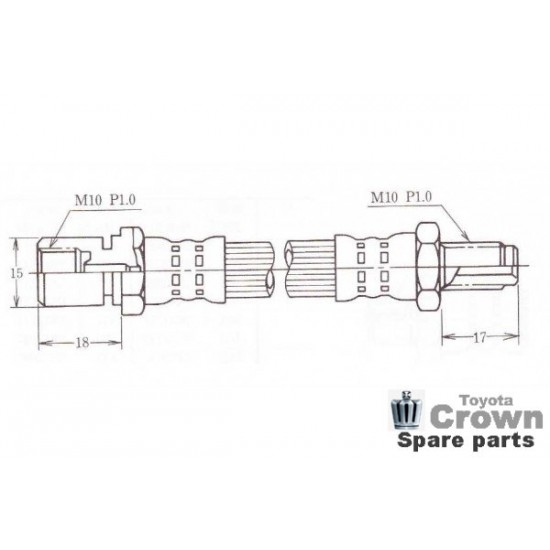 Hose, Flexible, to rear, Crown MS88-MS117-GS136