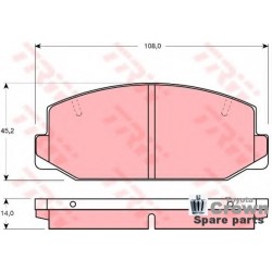 Pad Kit, Disc Brake, Front  Corona RT80-RT100/110, MarkII RX12-22
