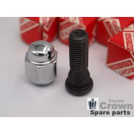 Wheel studs + hub, set of 5