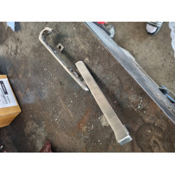 Set left and right end strips, front bumper, stainless steel.