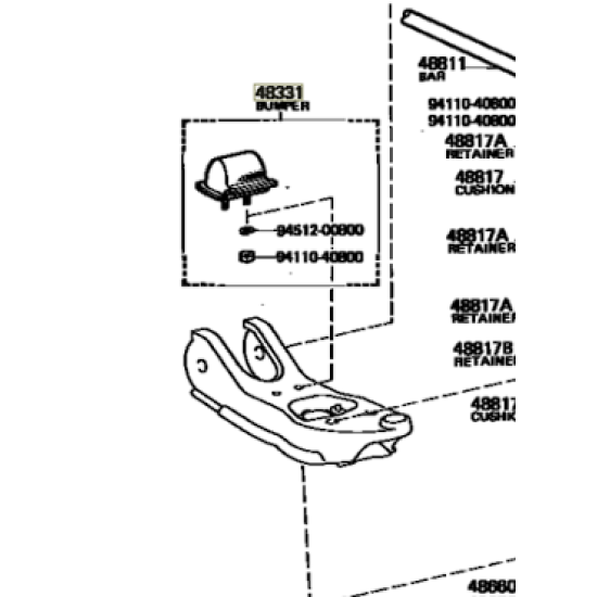 Bumper, Front Spring Hilux LN30-RN45