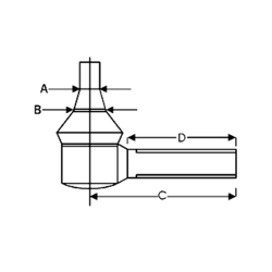 Inner tie rod end, pair, Crown MS50-MS60