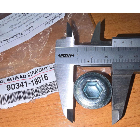 Oil Plug, W/Head Straight Screw M18 x 1.5 mm