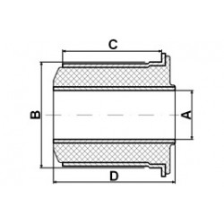 Bush, front, lower arm MS130-MS140