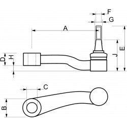 Pitman arm Crown MS110, RHD