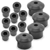 Shackle rubbers kit, front + rear, 12 pieces, KE30 year 1974-1979