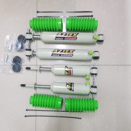 Front and rear set AZ9 Aztex gas/hydraulic shockabsorbers, for Crown MS50 to MS130