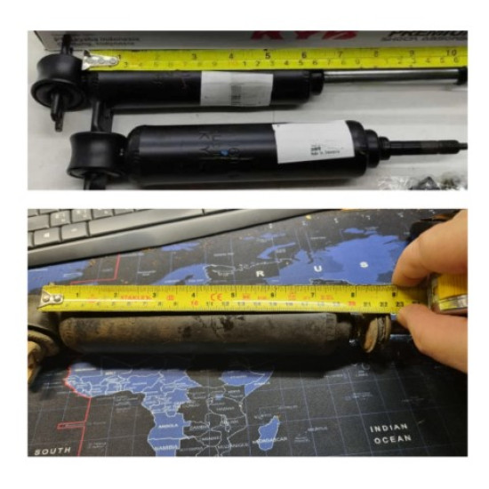 Pair Oil filled KYB shockabsorbers , Corona RT20-40-60 , Hilux RN10-20, suitable for 4-6 cm lowered front suspension