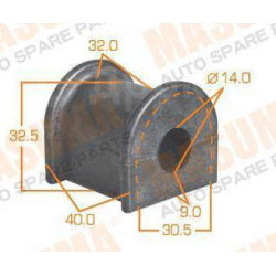 Stabilizer bar rubber rear Corona , Corolla, 13 mm