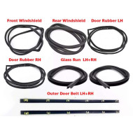 Toyota Hilux RN10-RN15 - 2 door pickup 1968-1972 set windscreen rubbers, doorseals, and outer weatherstrips